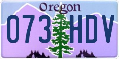 OR license plate 073HDV