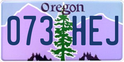 OR license plate 073HEJ