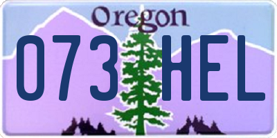 OR license plate 073HEL