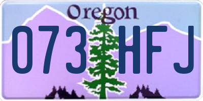 OR license plate 073HFJ