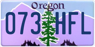 OR license plate 073HFL