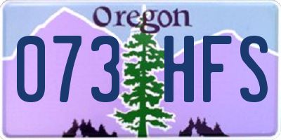 OR license plate 073HFS