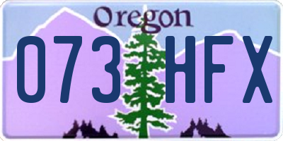 OR license plate 073HFX