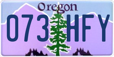 OR license plate 073HFY