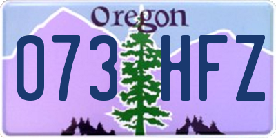 OR license plate 073HFZ