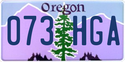OR license plate 073HGA