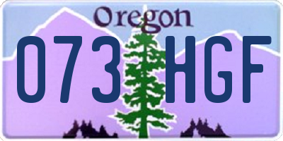 OR license plate 073HGF