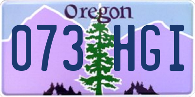 OR license plate 073HGI