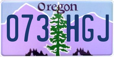OR license plate 073HGJ