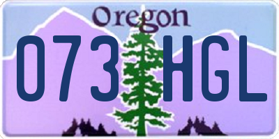 OR license plate 073HGL