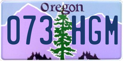 OR license plate 073HGM