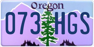 OR license plate 073HGS