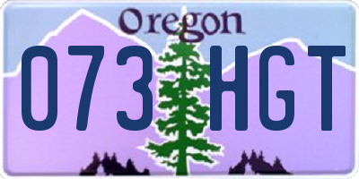 OR license plate 073HGT