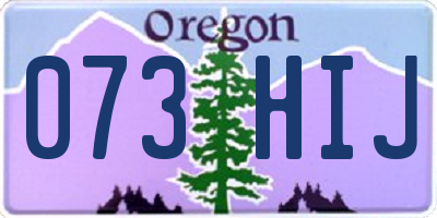 OR license plate 073HIJ