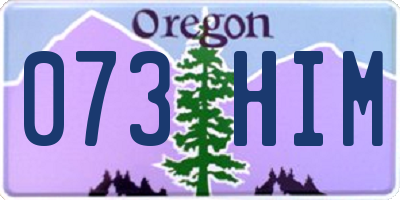 OR license plate 073HIM