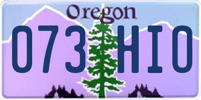 OR license plate 073HIO