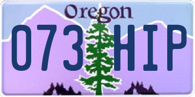 OR license plate 073HIP
