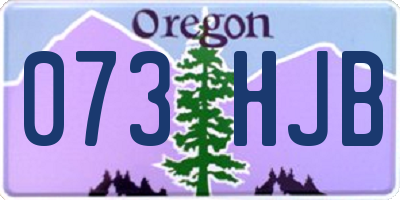 OR license plate 073HJB