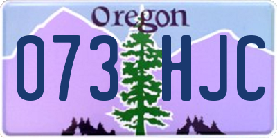 OR license plate 073HJC