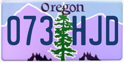 OR license plate 073HJD