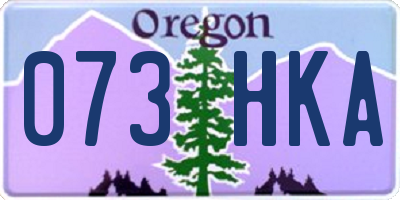 OR license plate 073HKA