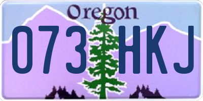 OR license plate 073HKJ