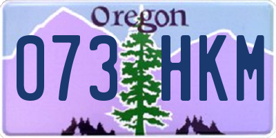 OR license plate 073HKM