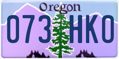 OR license plate 073HKO
