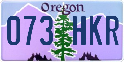 OR license plate 073HKR