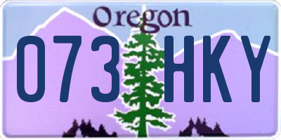 OR license plate 073HKY