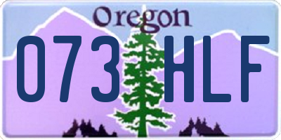 OR license plate 073HLF