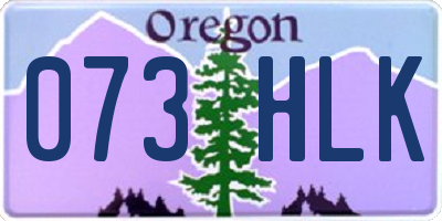 OR license plate 073HLK