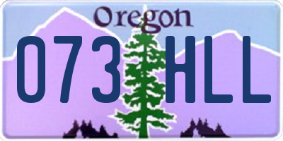 OR license plate 073HLL