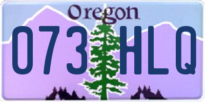 OR license plate 073HLQ