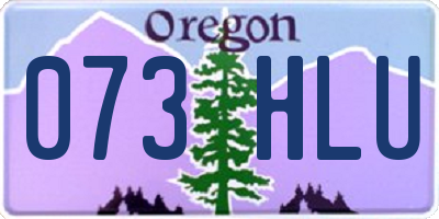 OR license plate 073HLU