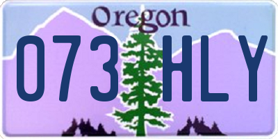 OR license plate 073HLY