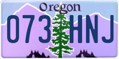 OR license plate 073HNJ
