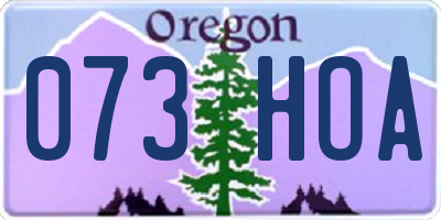OR license plate 073HOA