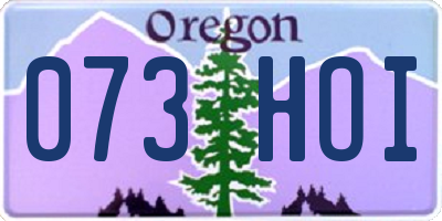 OR license plate 073HOI