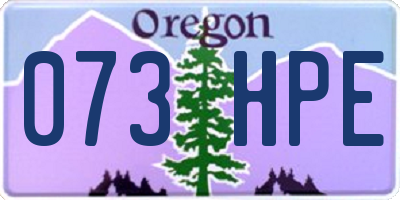 OR license plate 073HPE