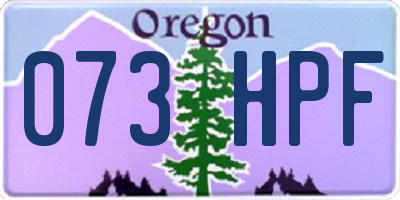 OR license plate 073HPF