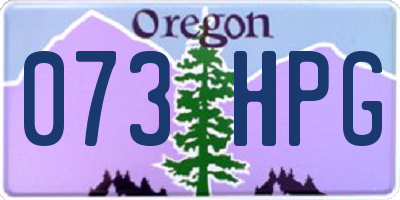 OR license plate 073HPG
