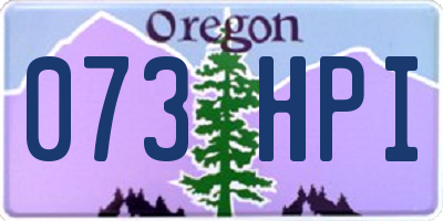 OR license plate 073HPI