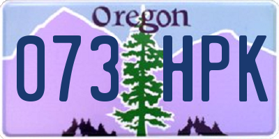OR license plate 073HPK