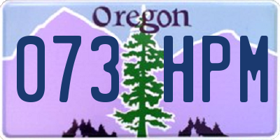 OR license plate 073HPM