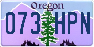OR license plate 073HPN