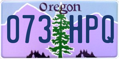 OR license plate 073HPQ