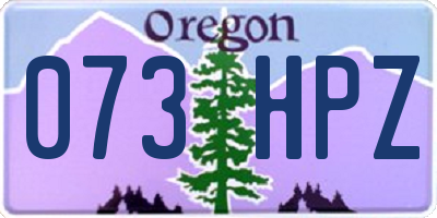 OR license plate 073HPZ