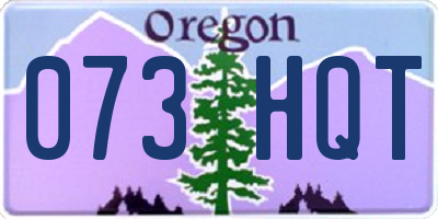 OR license plate 073HQT