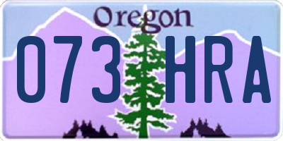 OR license plate 073HRA